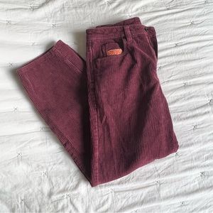 Maroon Empyre brand baggy wide leg corduroy’s